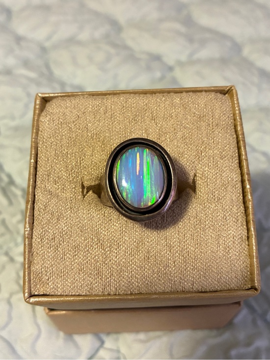 Navajo OTT Jewelry - Navajo OTT Sterling Opal Vintage Ring